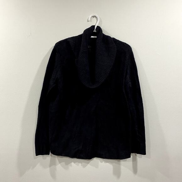 Rachel Zoe Black Cowl Neck Sweater Women's Medium Long Sleeve - Picture 2 of 7